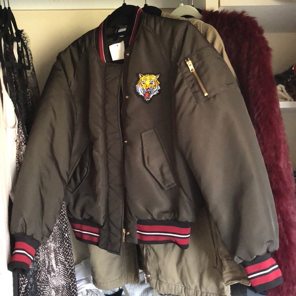 tiger bomber jacket h&m